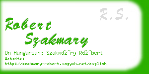 robert szakmary business card